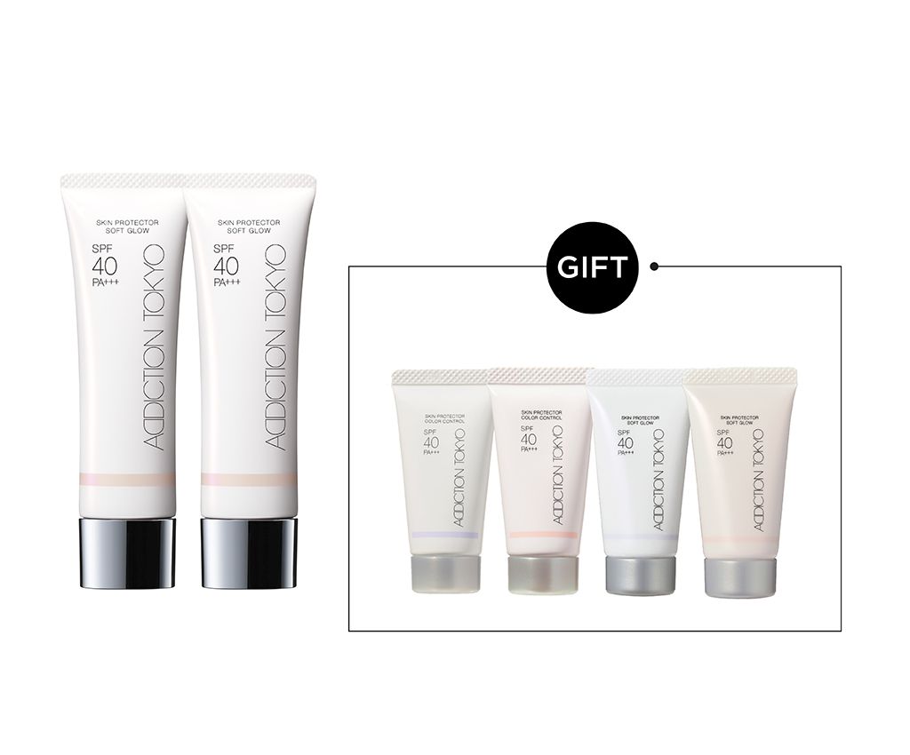 Skin Protector Soft Glow Set (Nudy Apricot)