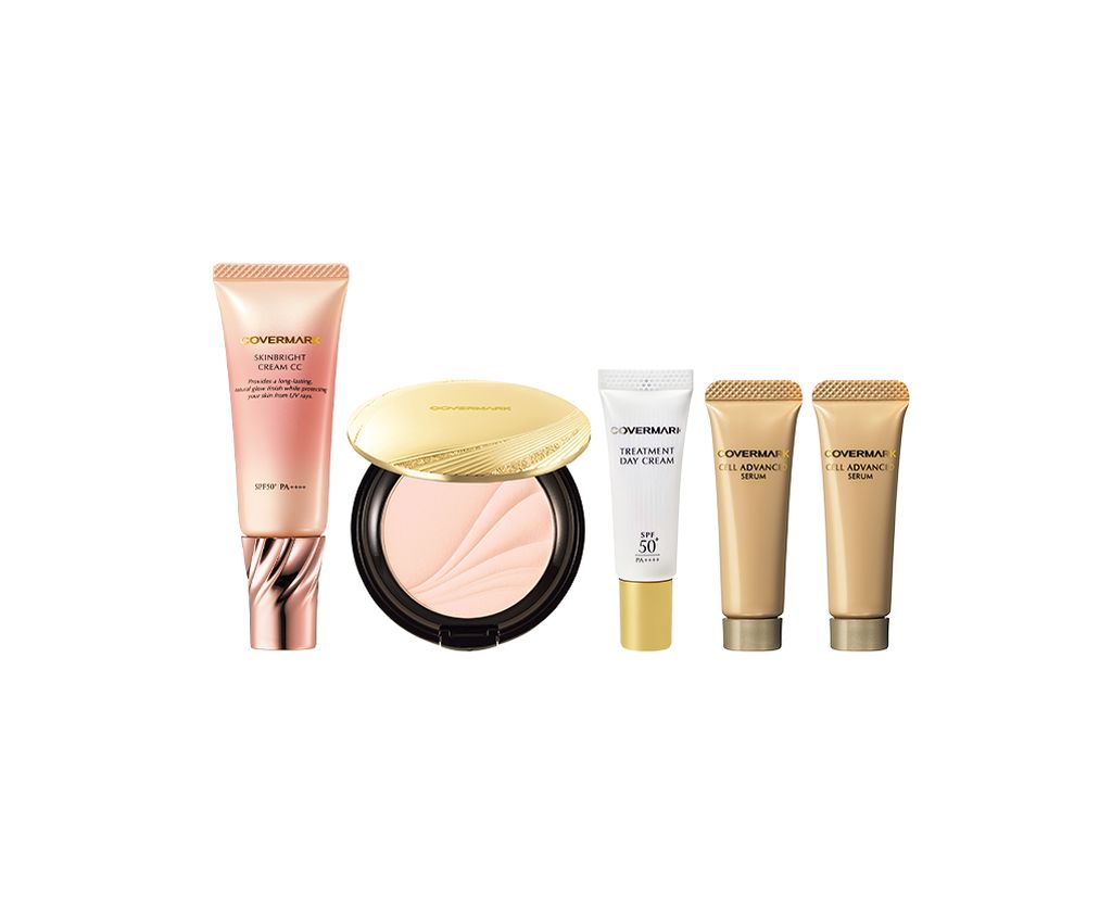 SkinBright Cream CC 02 x Faceup Pressed Powder Set