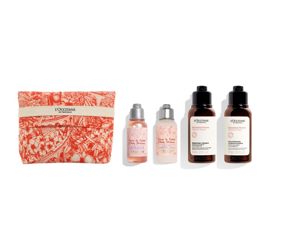 Cherry Blossom Body &amp; Aromachologie Hair Travel Set