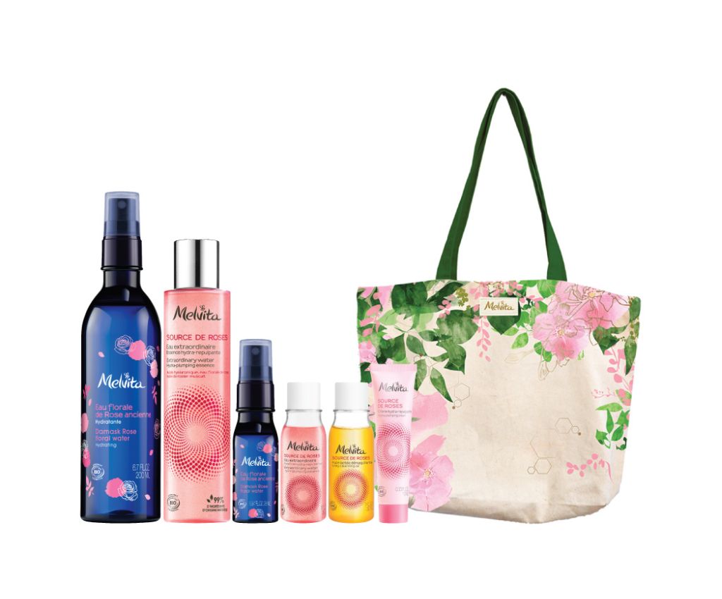 Organic Floral Water &amp; Source De Roses Extraordinary Water Essence Set