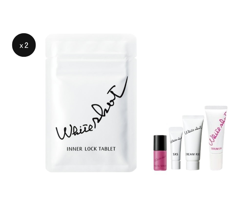 White Shot Inner Lock Tablet Double Set