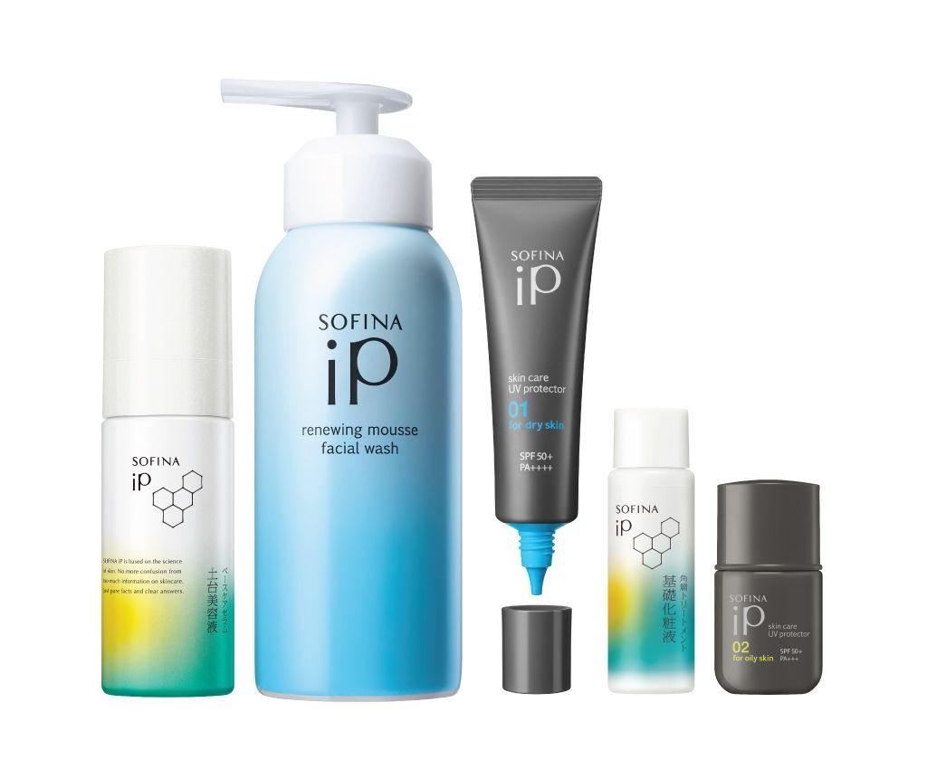 SOFINA IP Renewing Mousse Facial Wash &amp; Skin Care UV Set