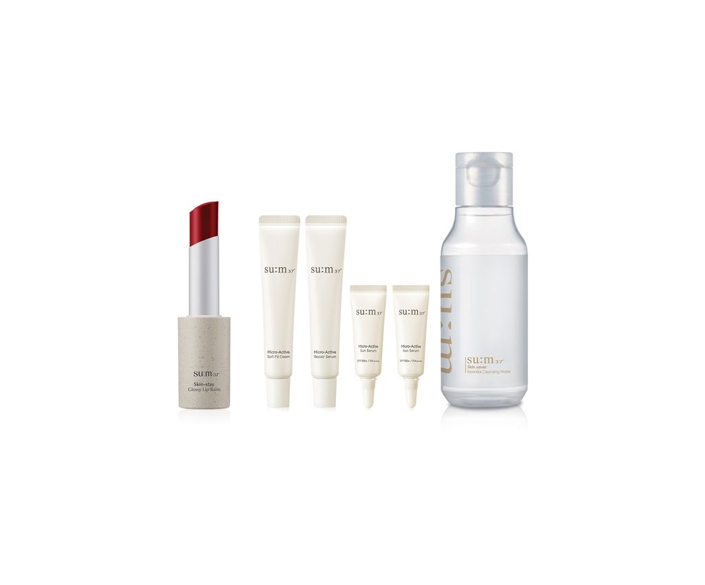 Skin-stay Glossy Lip Balm (Red) Set