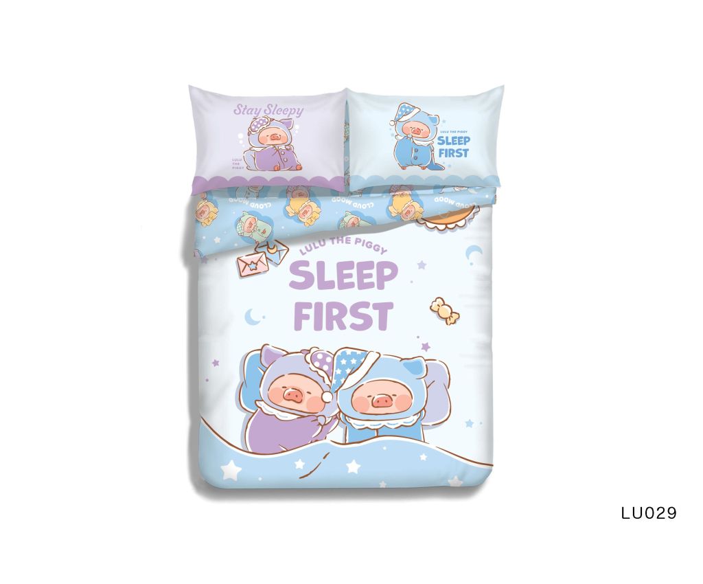 罐頭豬LULU 純棉印花被袋套裝 (LU029)