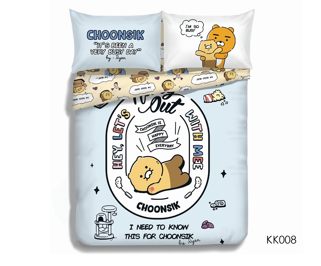 Kakao Friends Cartoon Cotton Series Bedding Set - Choonsik Limited Edition