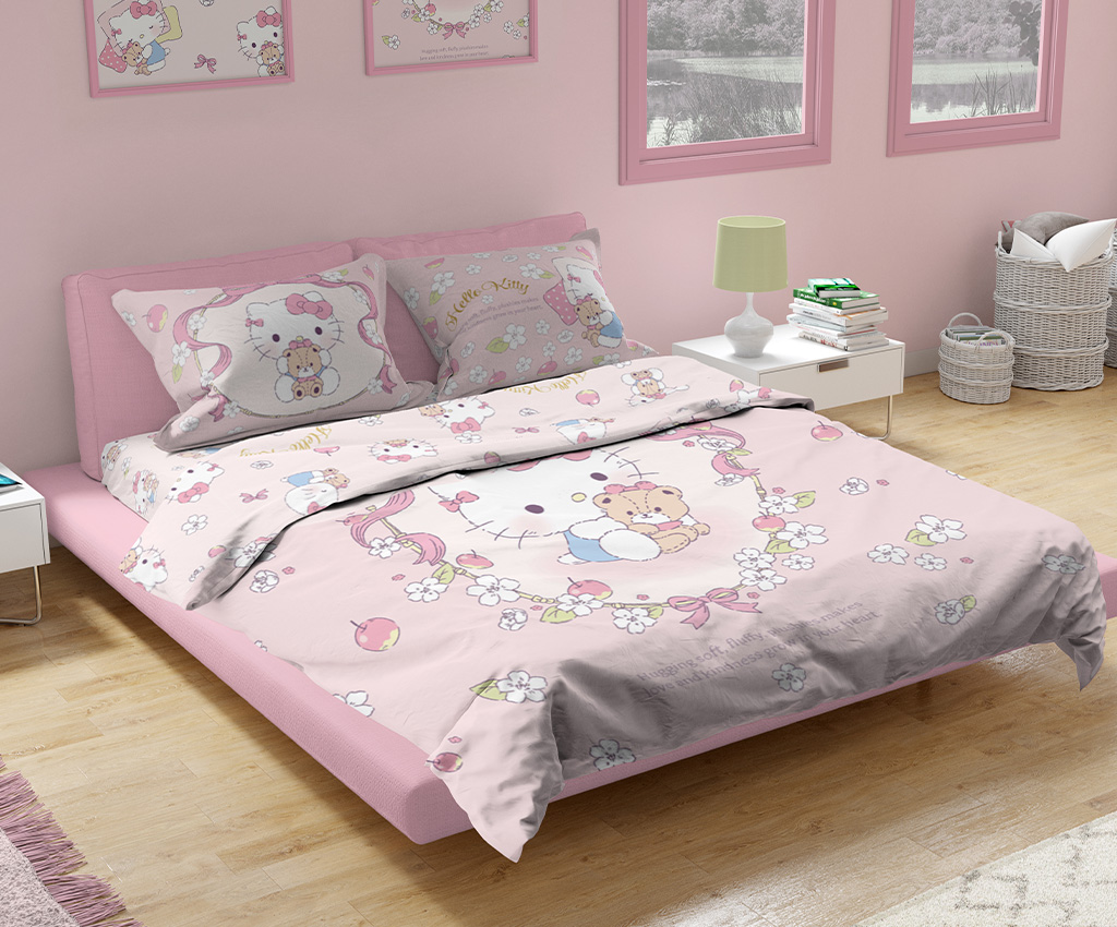 Hello Kitty Bamboo Textile Bedding Set (BCS-KT2402)