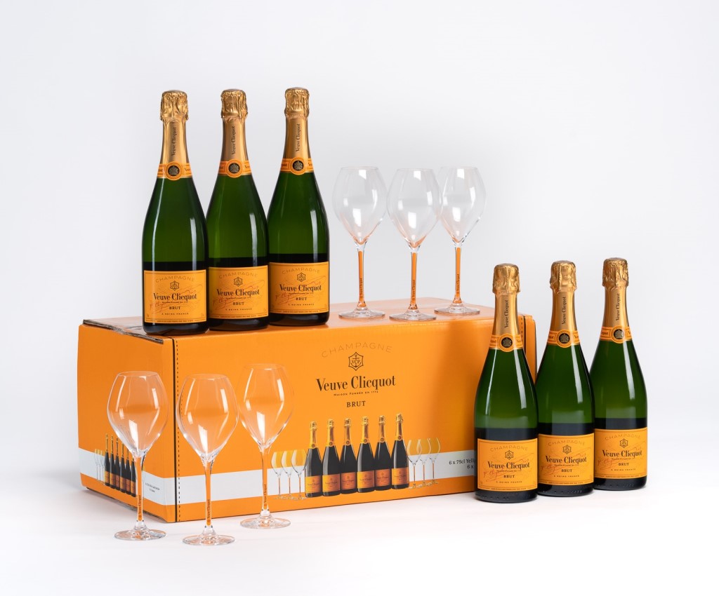 VCP BRUT 750ml x 6 + Glasses x 6