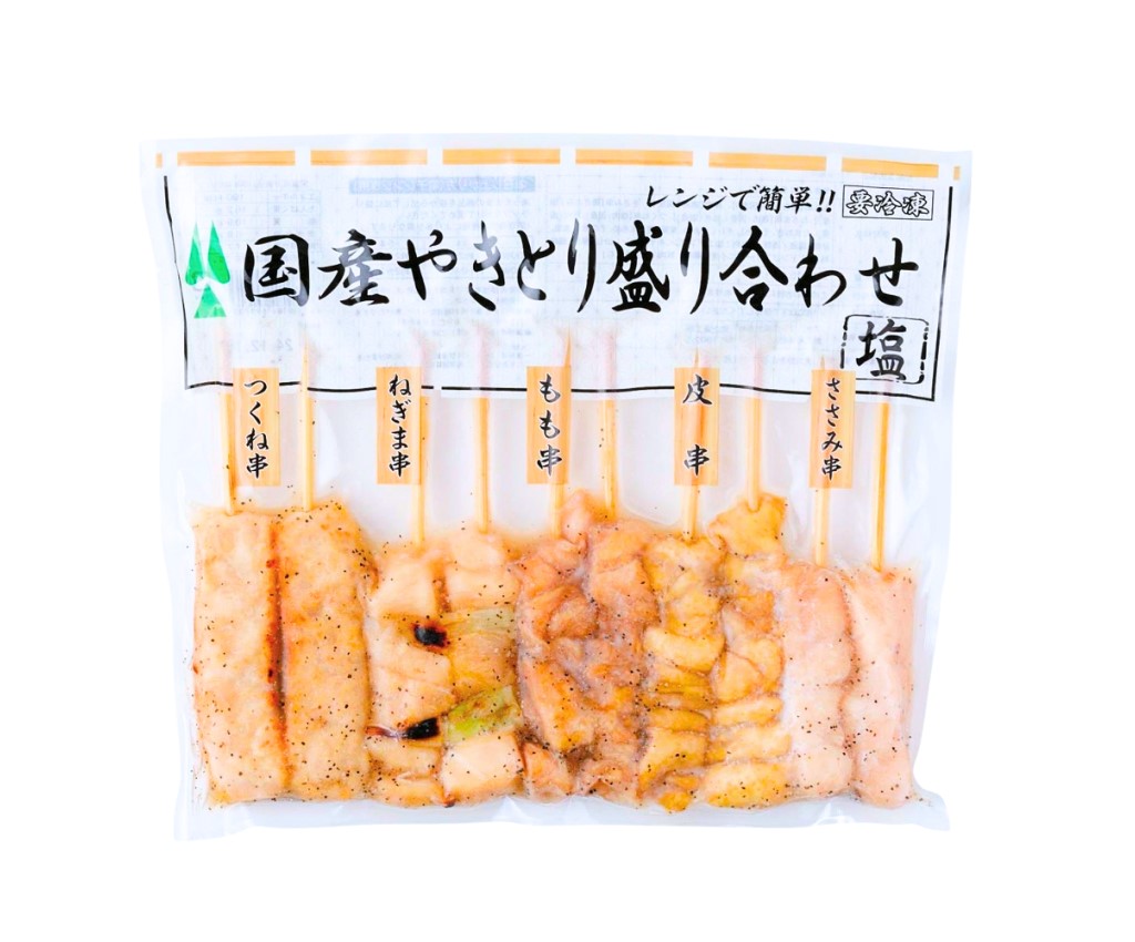 日本產鹽燒雞肉雜錦串燒, 270克
