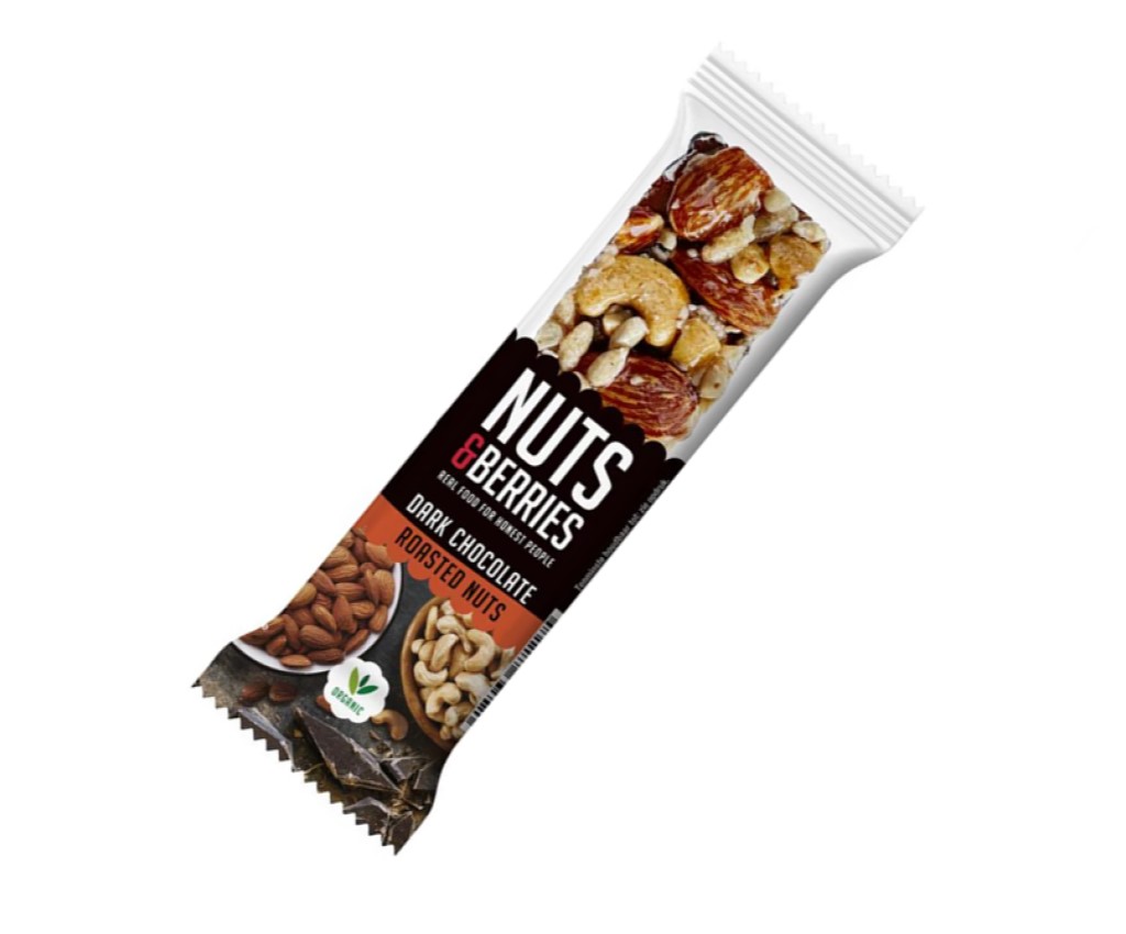 有機黑朱古力 + 原味香脆果仁棒 40g