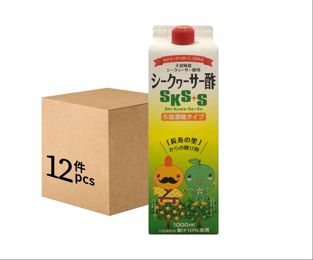 Okinawa Shikuwasa Vinegar SKS+S 1L (12 bottles)