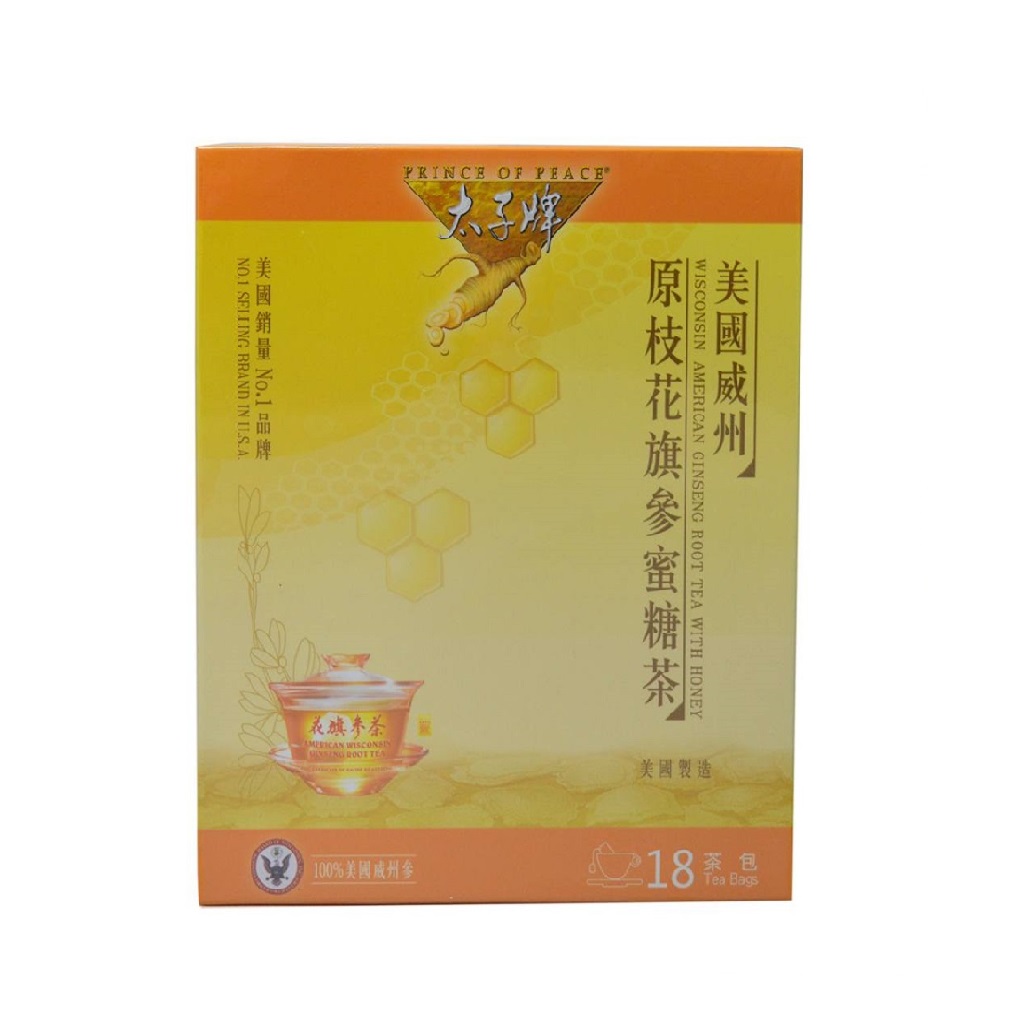 American Ginseng Root Tea with Honey (18 tea bags)