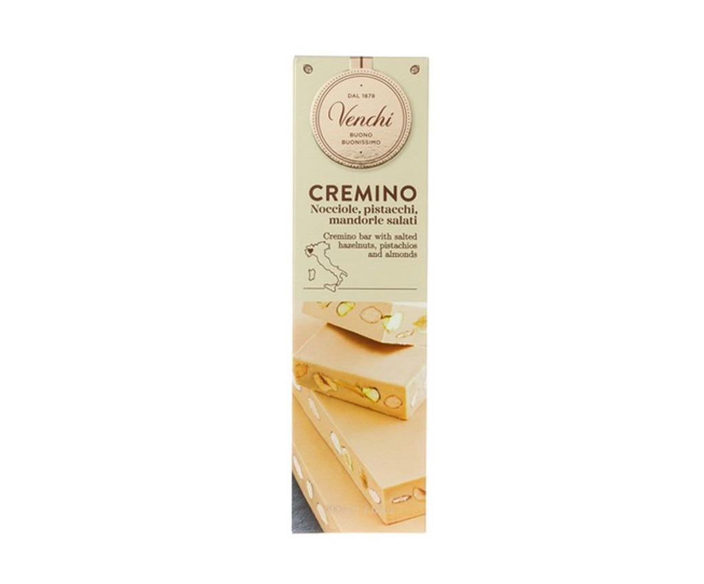 White Gianduja with Salted Nuts Soft Bar 200g