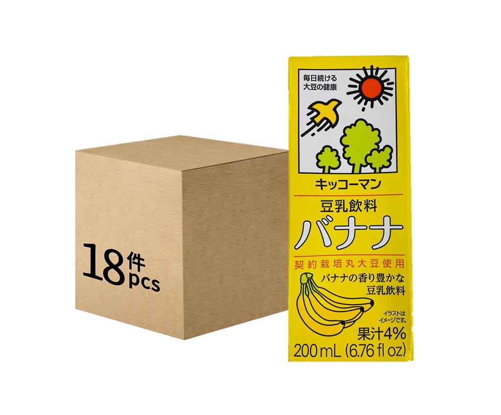 香蕉味豆乳 200ml (18盒)