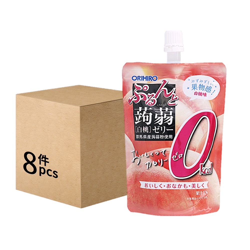 0%kcal Konhac Peach Jelly 130g (8 packs)