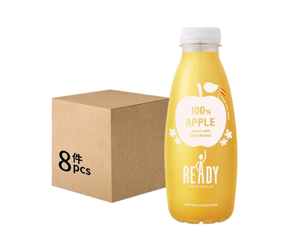 純鮮蘋果汁含接骨木花精華 (非濃縮) 500ml (8支)