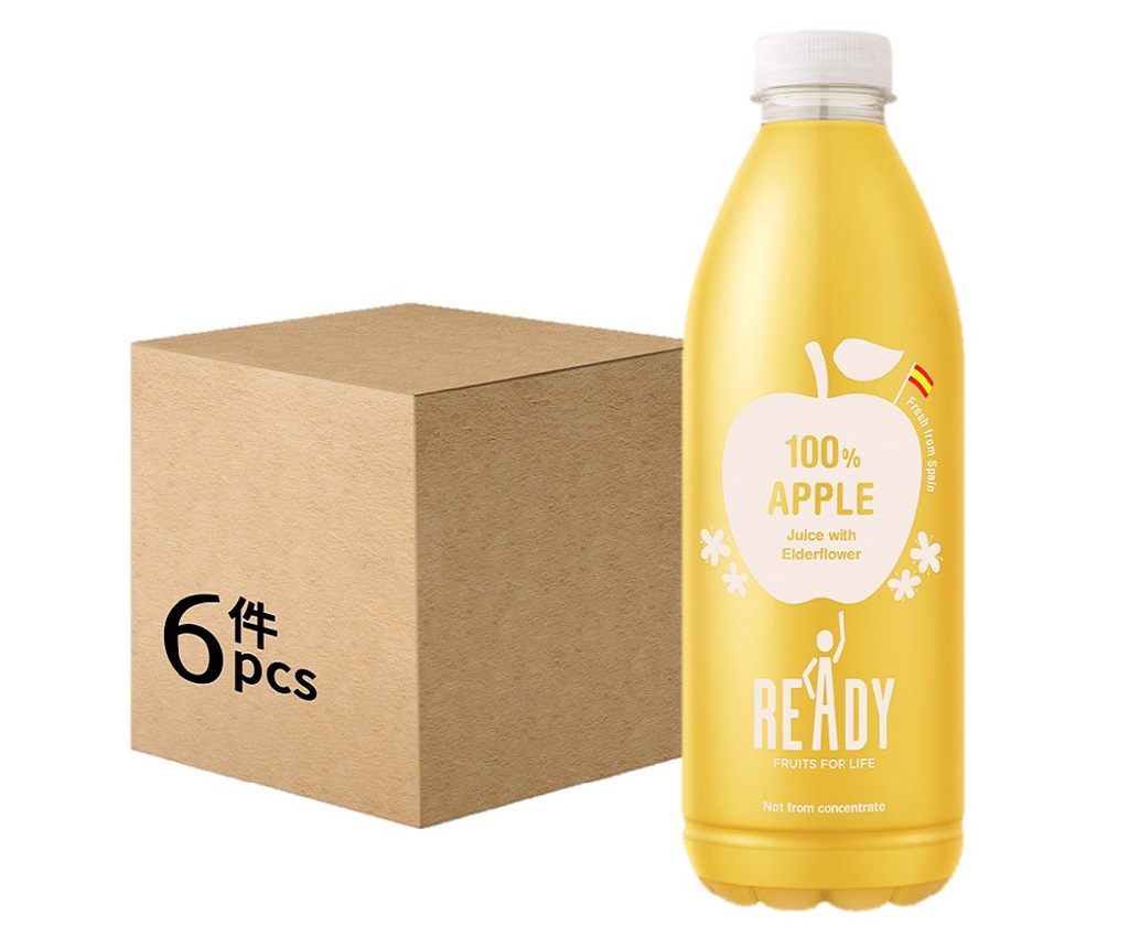 純鮮蘋果汁含接骨木花精華 (非濃縮) 1L (6支)