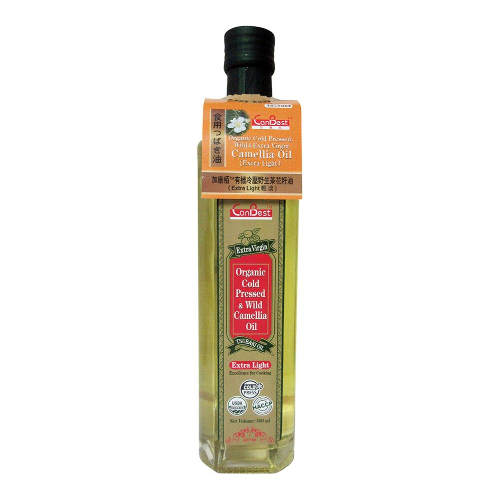 Organic Cold Pressed, Wild &amp; Extra Virgin Camellia Oil (Extra Light) 500ml