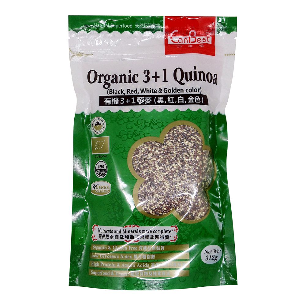 Organic 3+1 Quinoa (Black, Red, White &amp; Golden) 312g