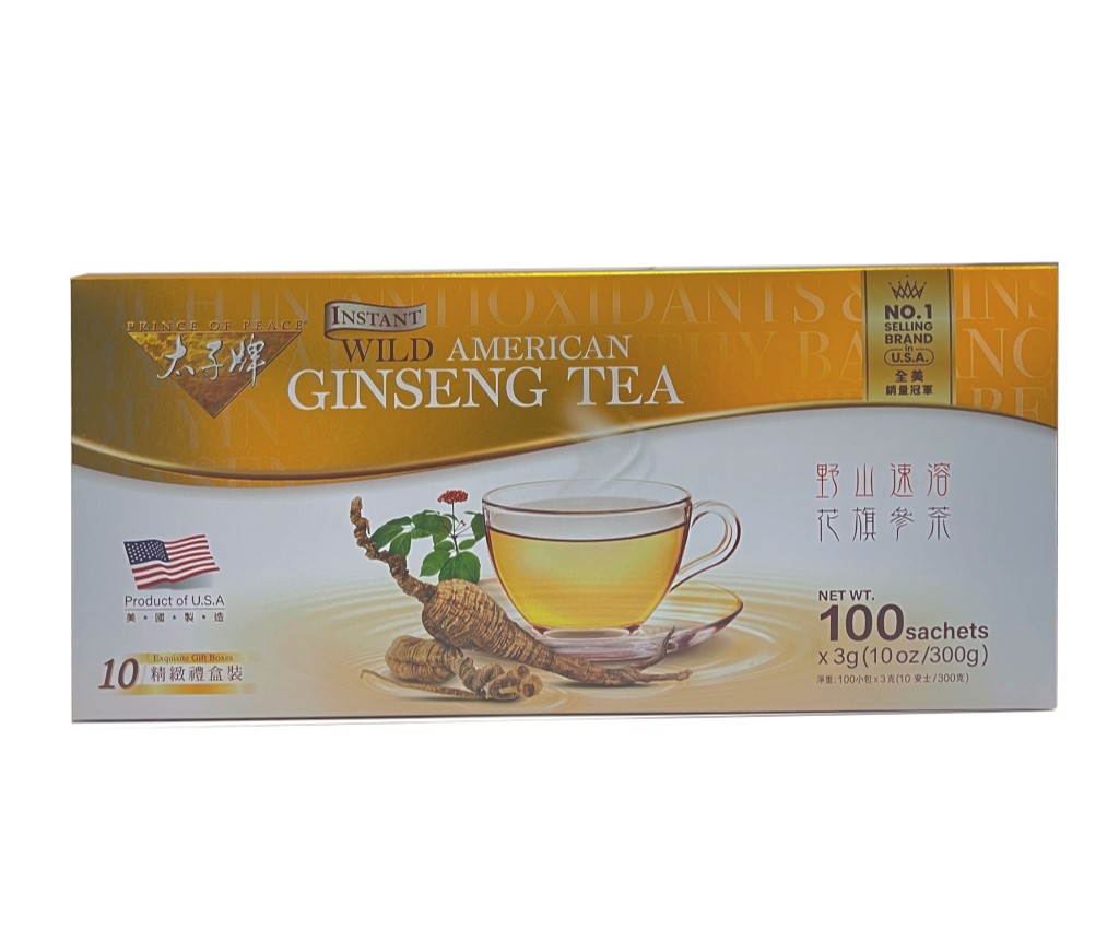 Wild American Ginseng instant tea 100 Teabags Gift Box