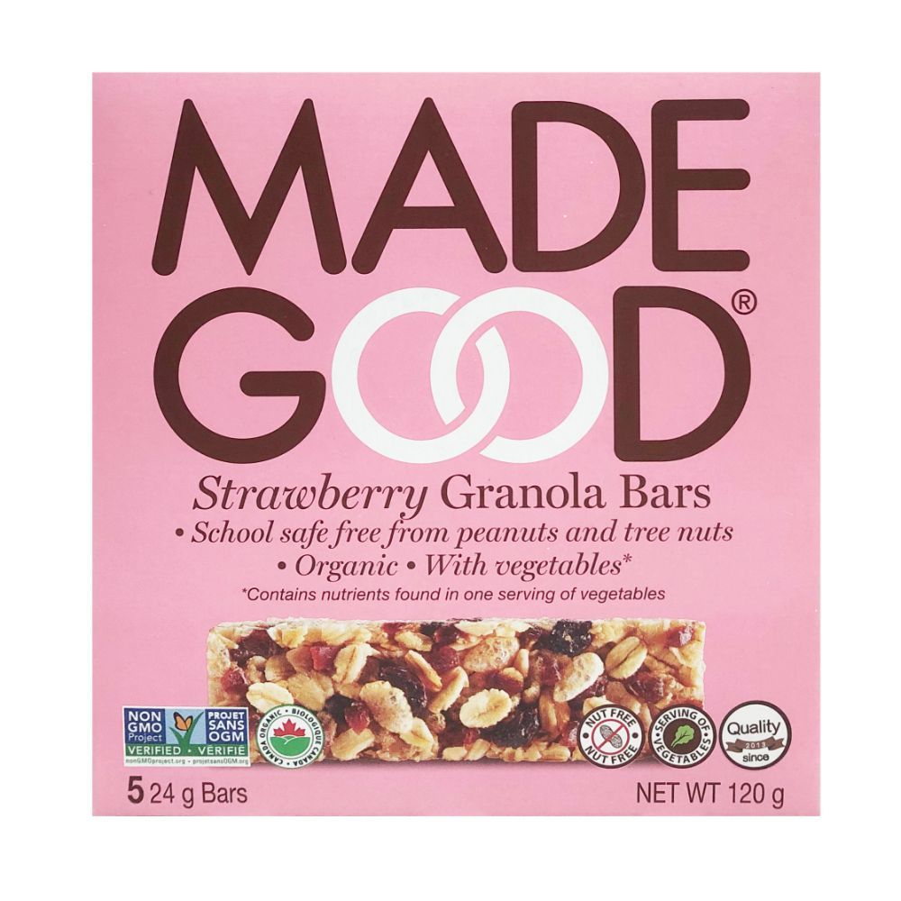 Organic Strawberry Granola Bars 120g
