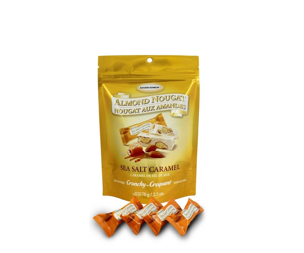 Crunchy Almond Nougat - Salted Caramel 70g
