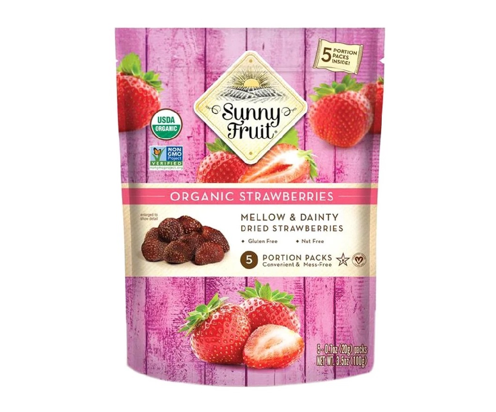 Organic Dried Strawberry (5 bags) 100g