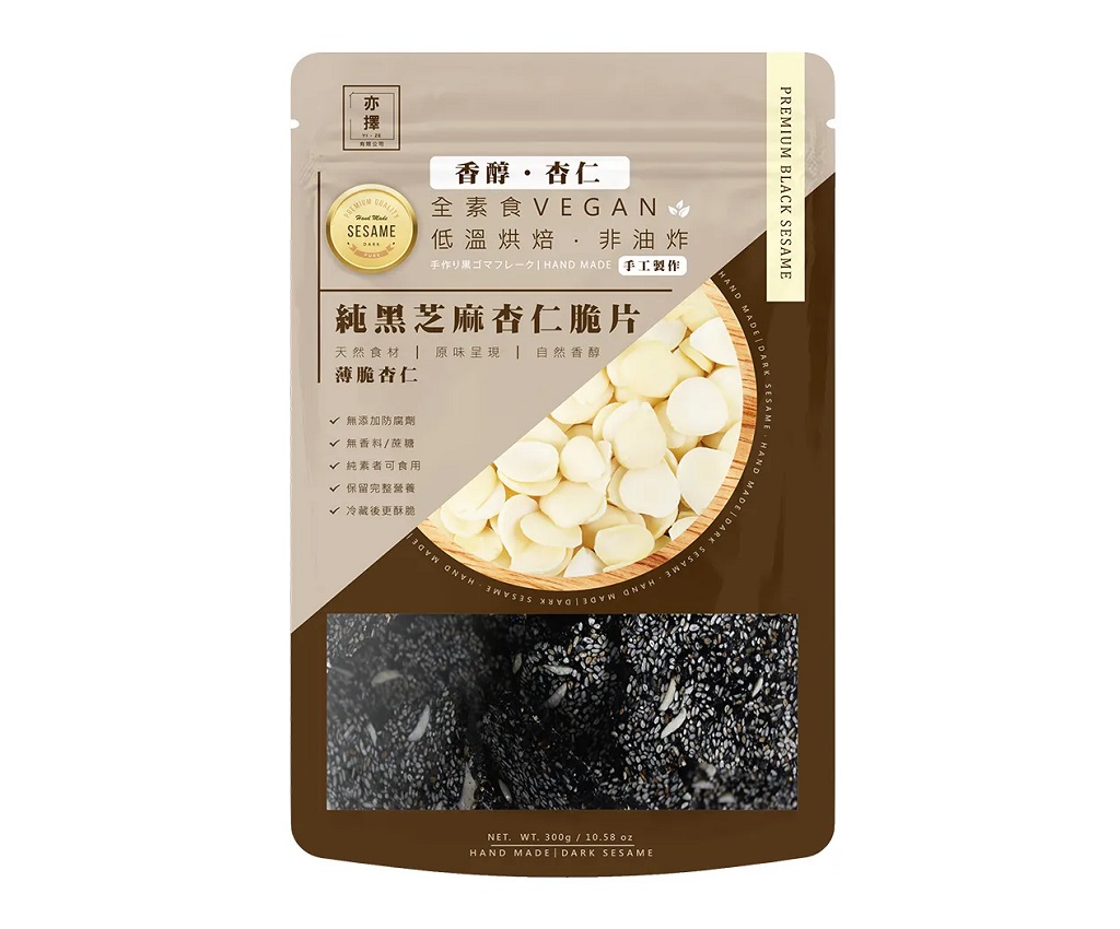 純黑芝麻杏仁脆片 300g