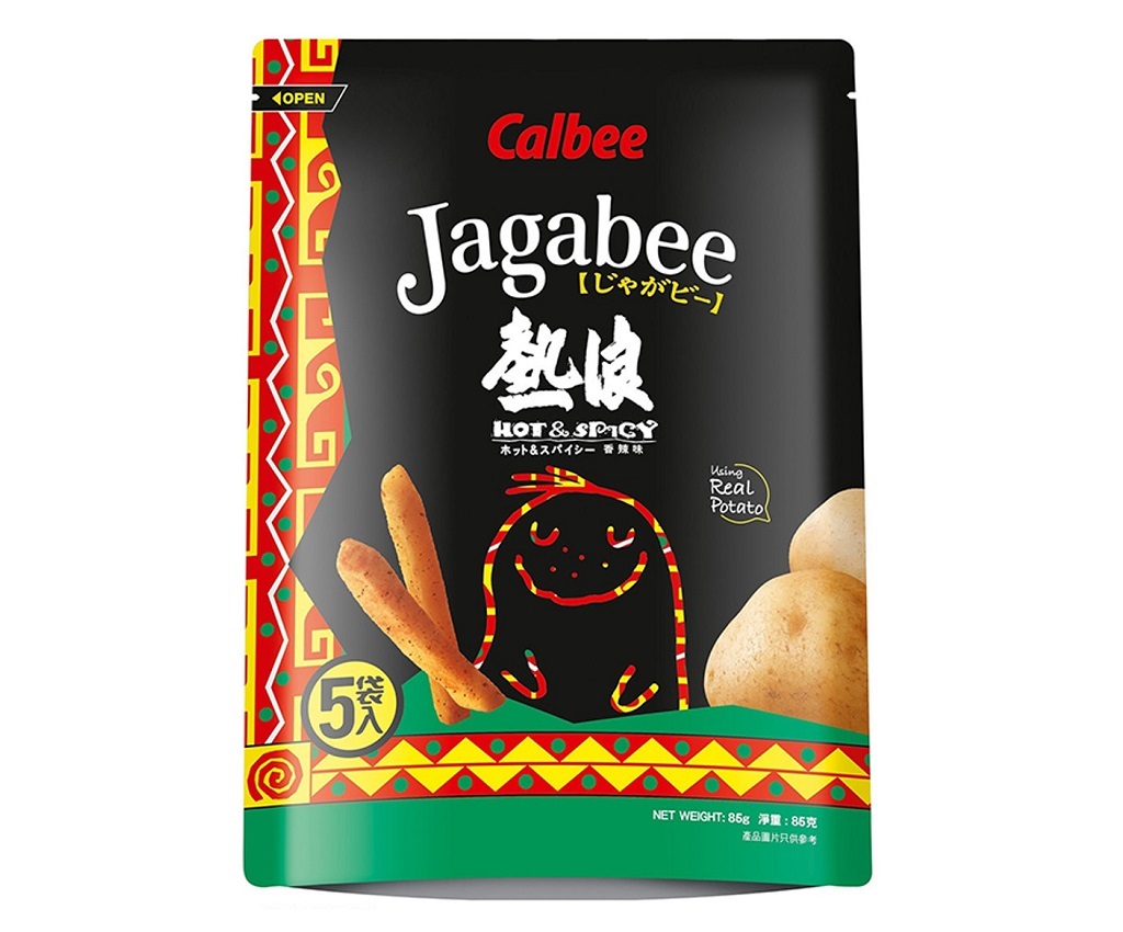 Jagabee Potato Sticks Pouch - Hot &amp; Spicy (5 bags) 85g