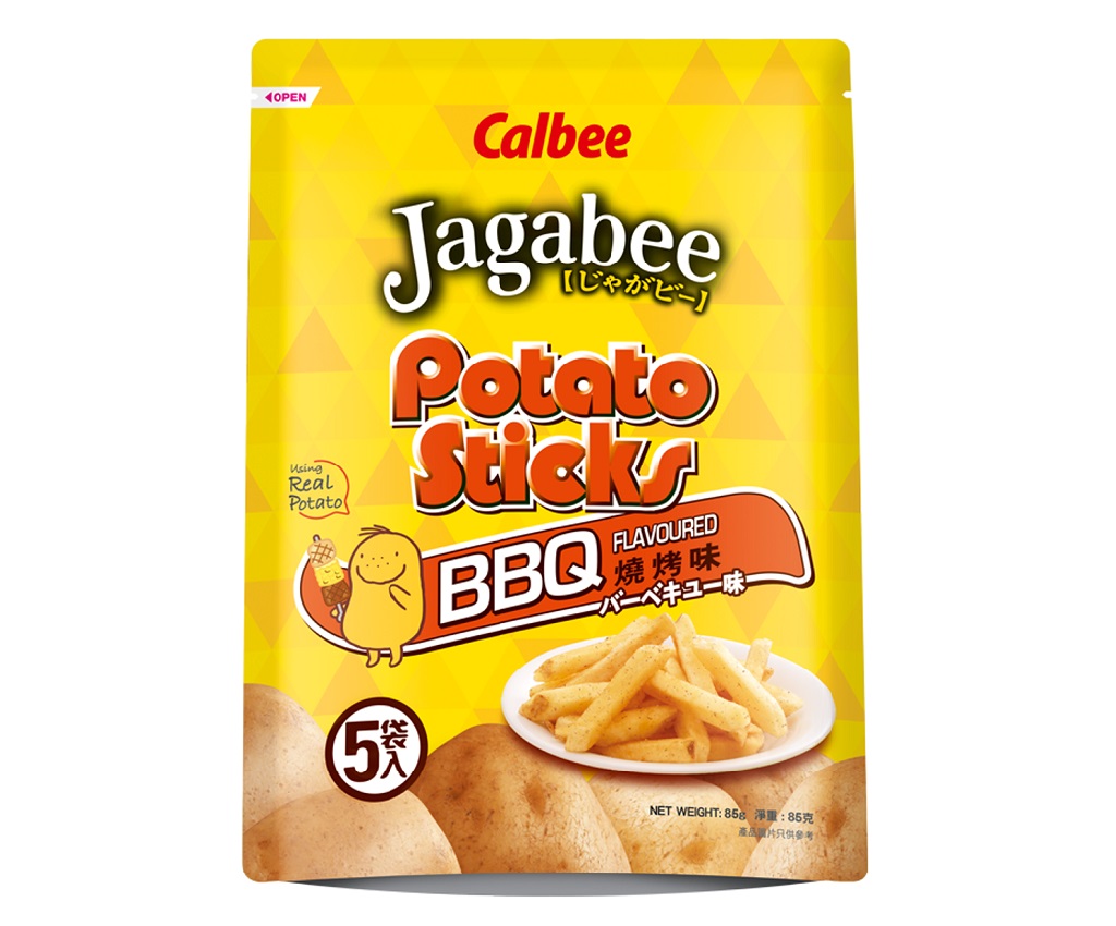 Jagabee Potato Sticks Pouch - BBQ (5 bags) 85g