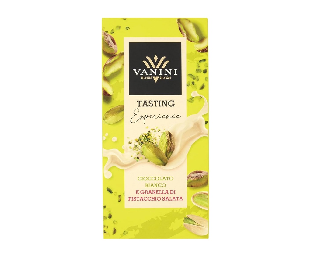 White Chocolate Chopped Salted Pistachio Nuts 75g