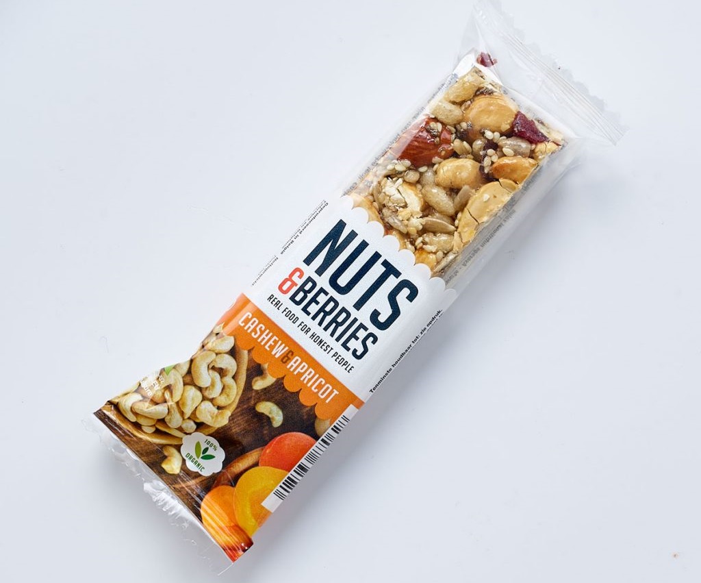 Cashew &amp; Apricot Cruchy Nut Bar 30g
