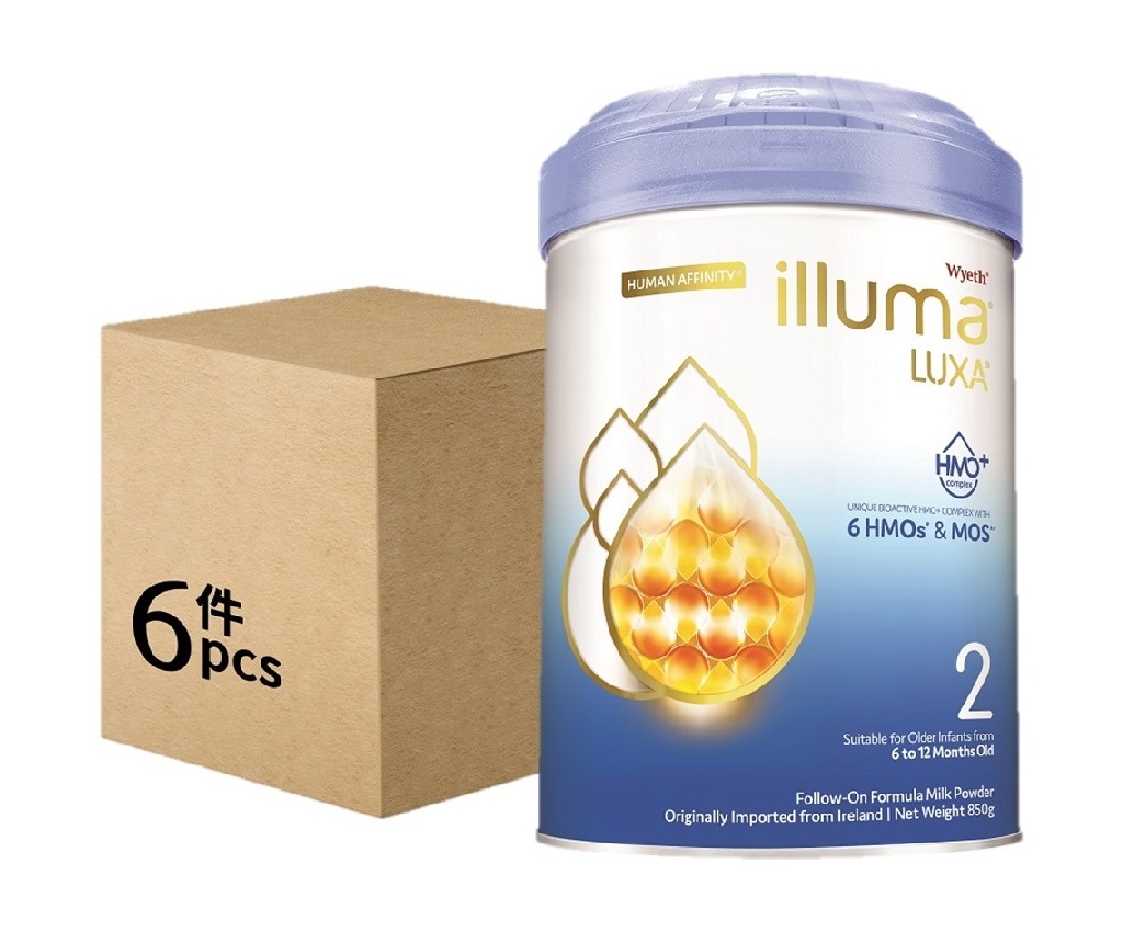 ILLUMA LUXA Stage 2 Follow-On Formula Milk Powder 850g (6 cans)