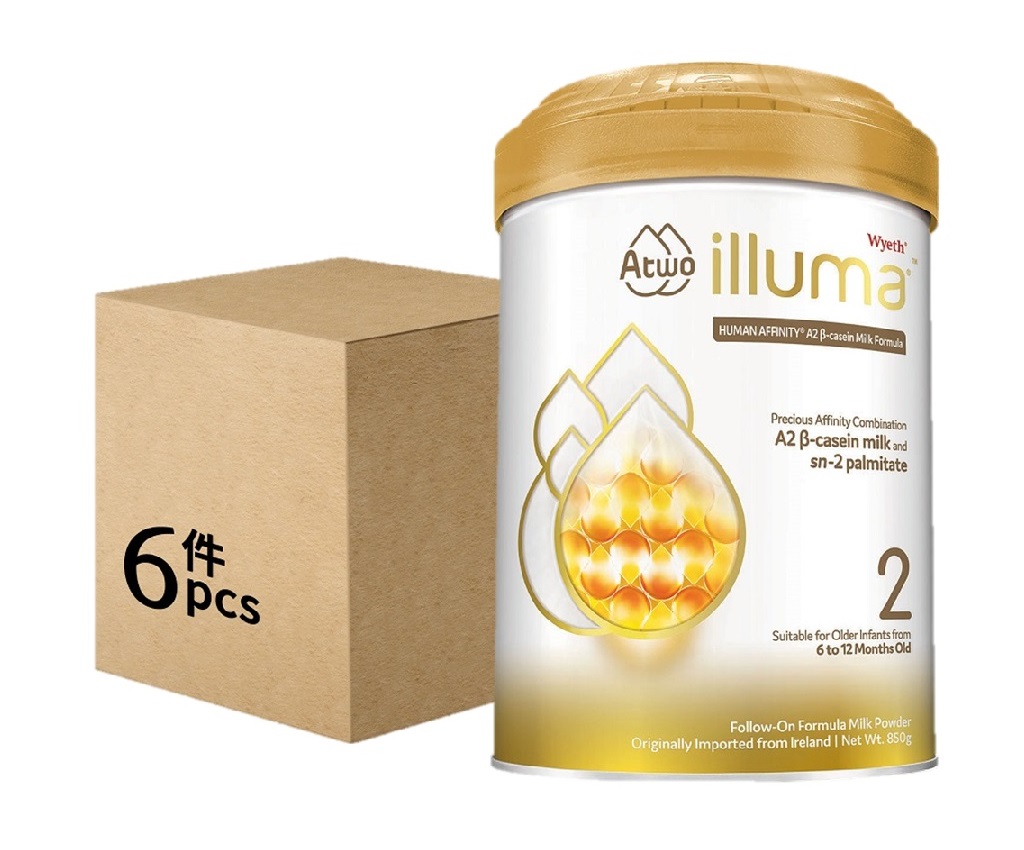 ILLUMA ATWO Stage 2 較大嬰兒配方奶粉 850g (6罐)