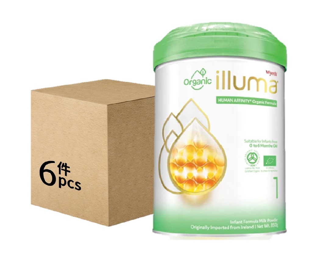 ILLUMA Organic Stage 1 初生嬰兒配方奶粉 850g (6罐)