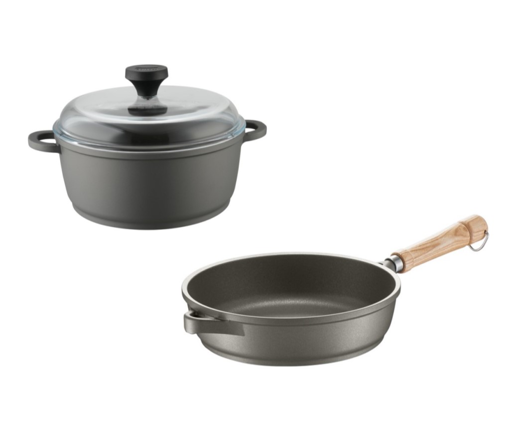 New Bonanza Induction 24cm Saute Pan &amp; 24cm Cooking Pot With Lid