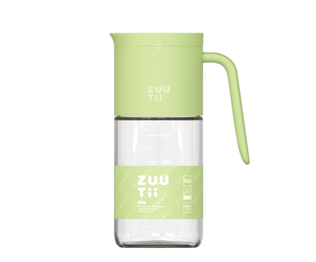 附手柄自動開合蓋玻璃油壺 - 抹茶綠色 550ml (ZTOD0115)