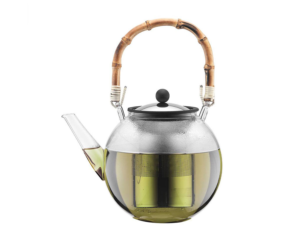 ASSAM 濾壓式茶壺 (金屬濾心及蓋 / 竹製手柄)