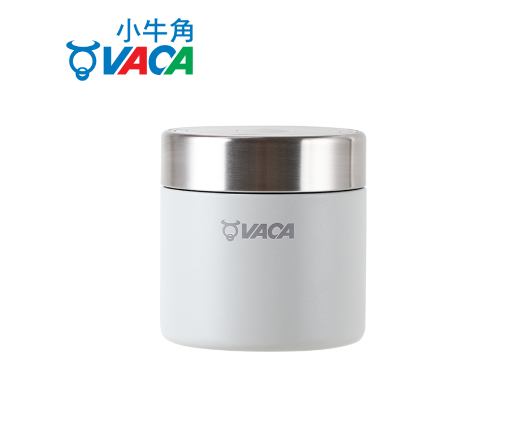 小牛角 - 不銹鋼真空便攜式小湯壺 350ml套裝 - 灰白色 + 藍色(HCC527-03W)