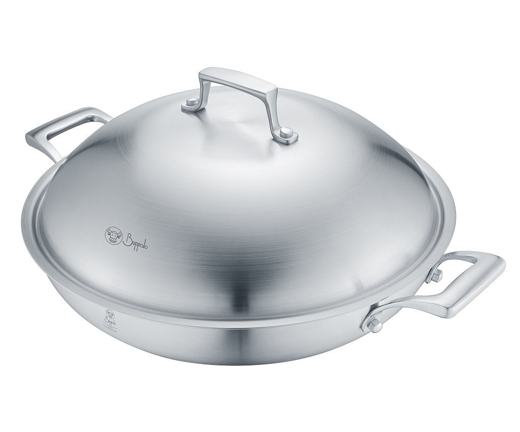 Classy Cook I SUS316 5-ply Flat Bottom Wok with Lid (36cm) (761436A)