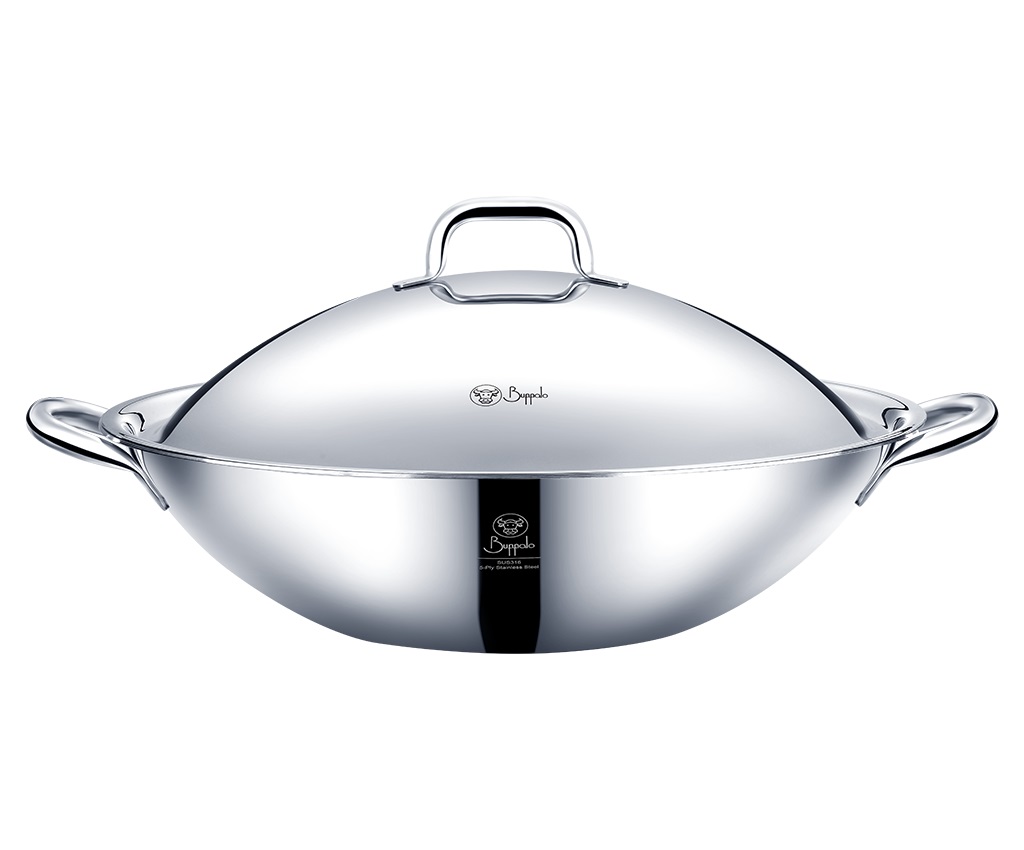 Classy Cook 40cm SUS316 5-Ply Flat Bottom Wok with Lid (753440A)