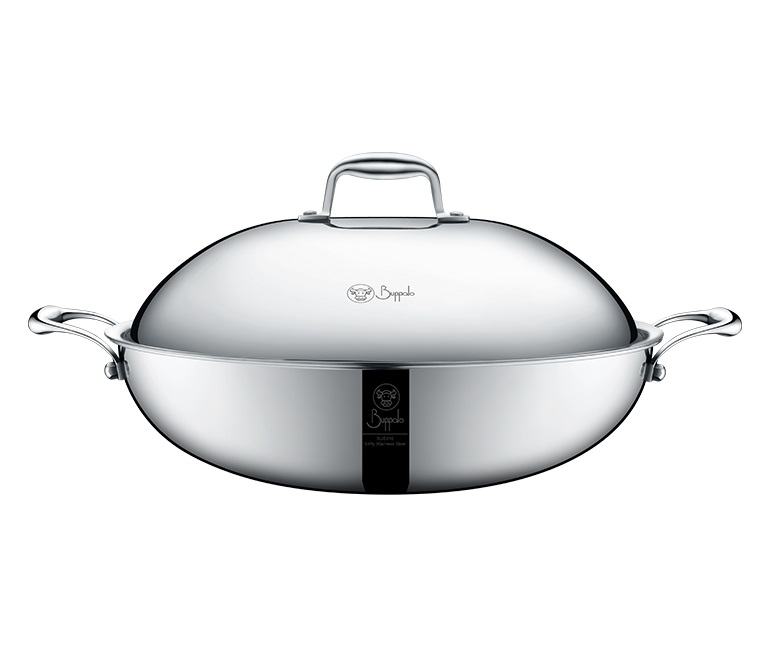 Classy Cook I SUS316 5-Ply Flat Bottom Wok with S/ST Lid (754436A)