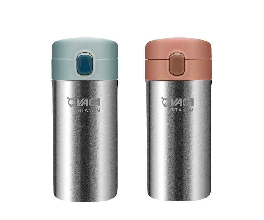 TEC Titanium Double Walled Super Light Vacuum One-Touch Mug  (HTT70)