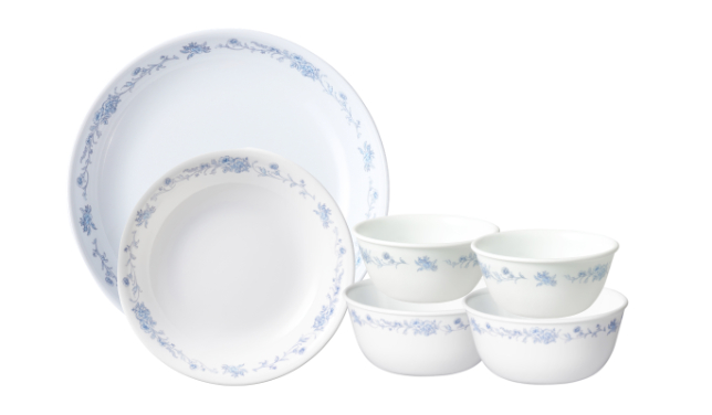 餐具套裝6件 - 優雅淡藍