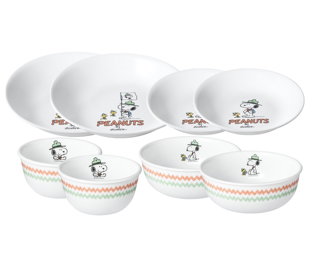 Snoopy Camping Corelle Set 8pcs