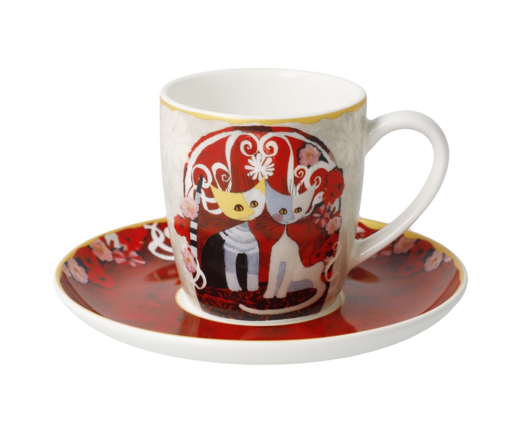 Templi Dell&#39;amore - Espresso Cup with Saucer 6.5cm Rosina Wachtmeister