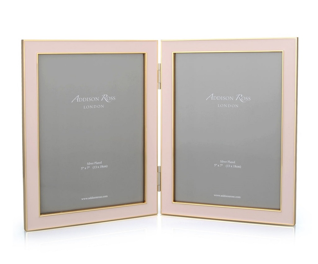 Enamel with Gold Double Frame
