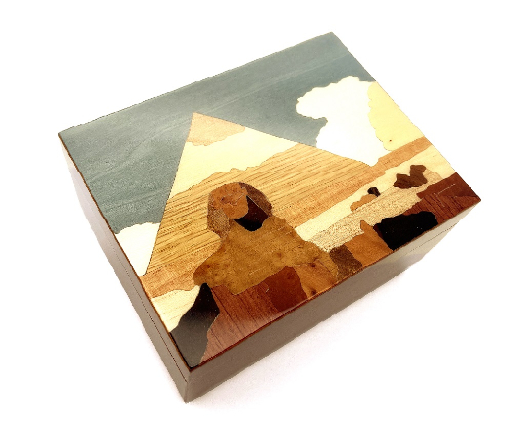 Great Sphinx of Giza &amp; Egyptian Pyramid - Inlaid Music and Jewellery Box