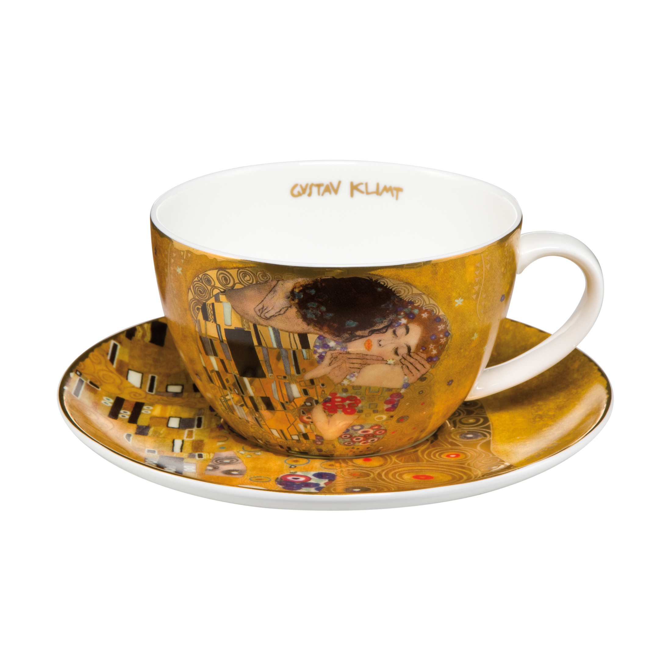 The Kiss - Tea or Cappuccino Cup with Saucer Artis Orbis Gustav Klimt