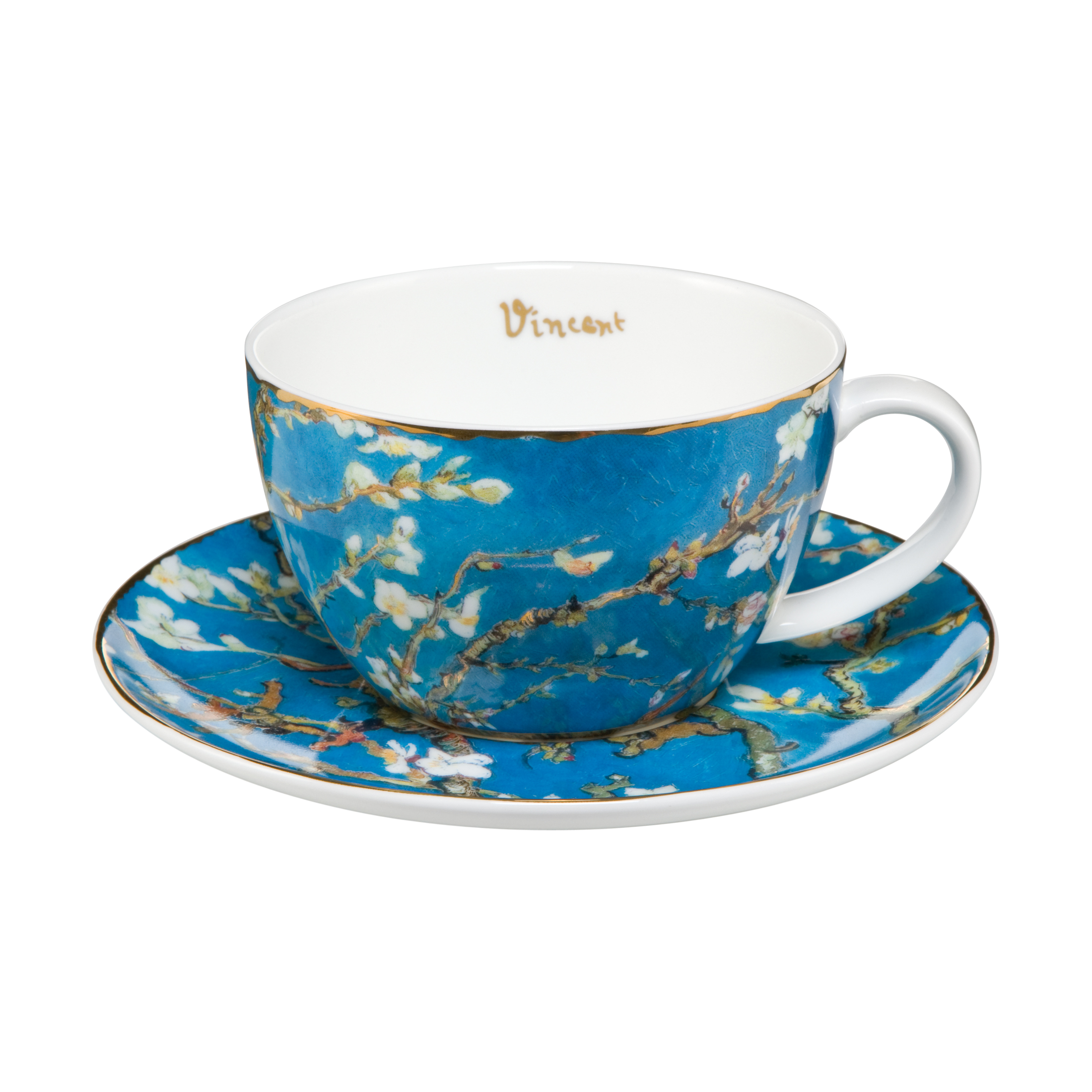 Almond Tree Blue - Tea or Cappuccino Cup with Saucer Artis Orbis Vincent Van Gogh
