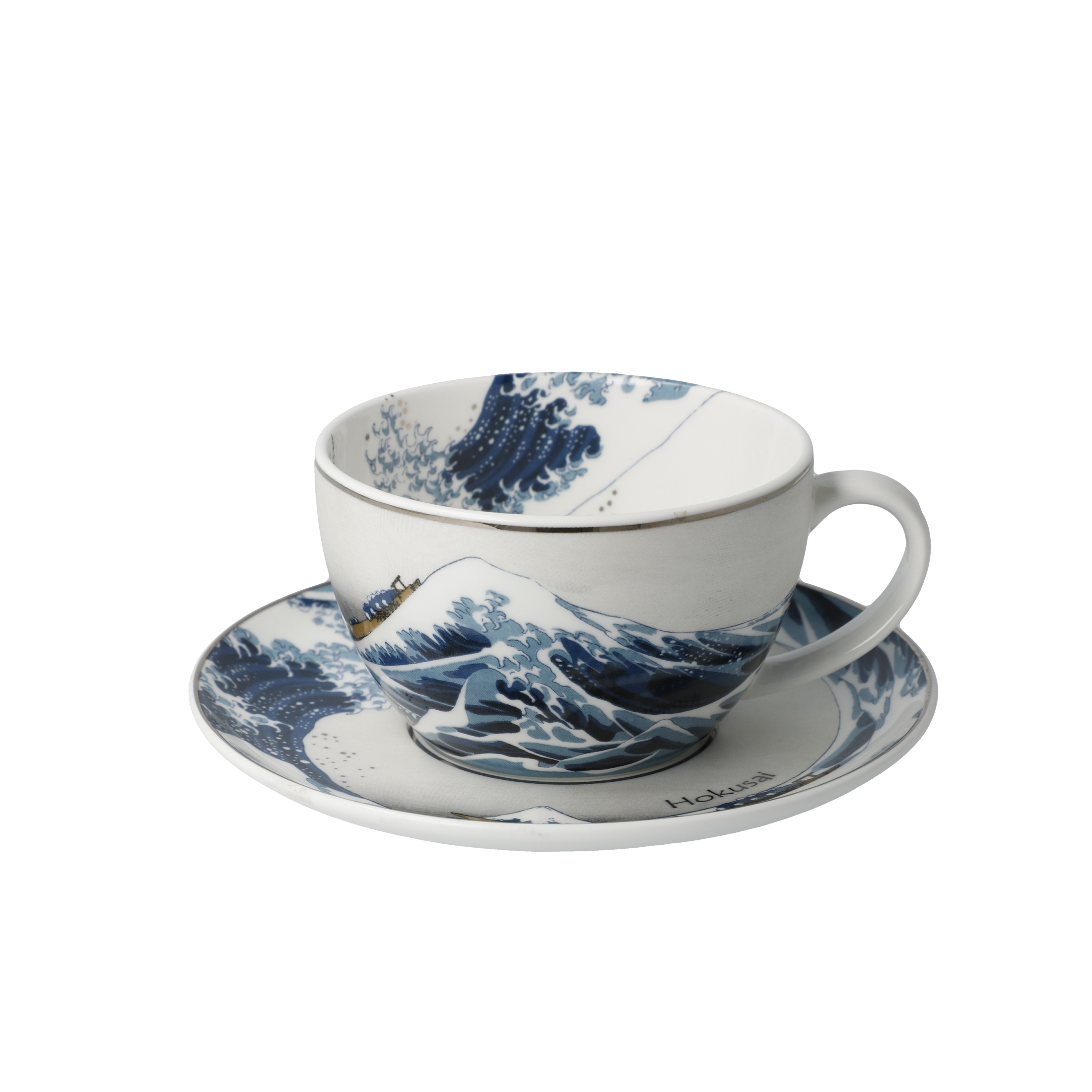 The Great Wave - Tea or Cappuccino Cup with Saucer Artis Orbis Katsushika Hokusai